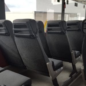 Reisebus Sitze von hinten