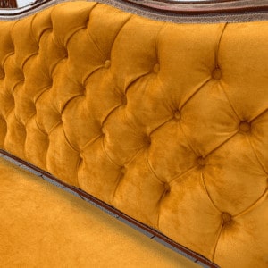 Gelbe 2-Sitz Sofa Klassische Art