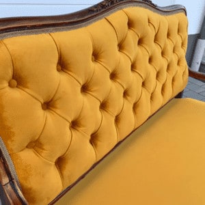 Gelbe 2-Sitz Sofa Klassische Art