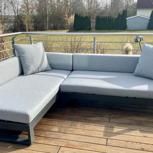 Ecksofa in grau