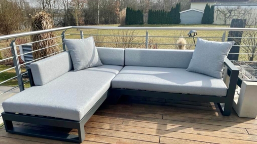 Ecksofa in grau