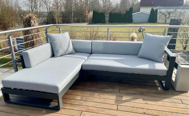 Ecksofa in grau