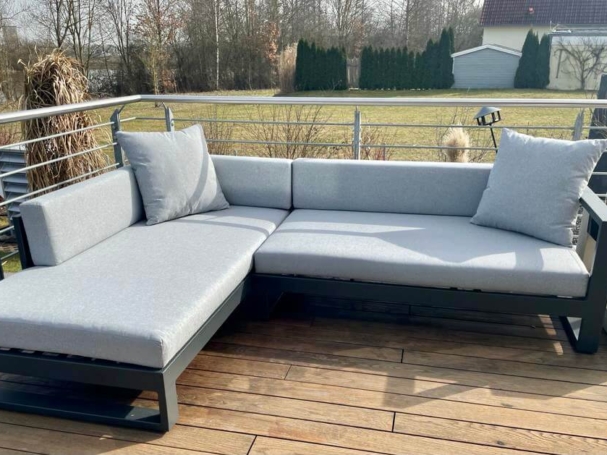 Ecksofa in grau