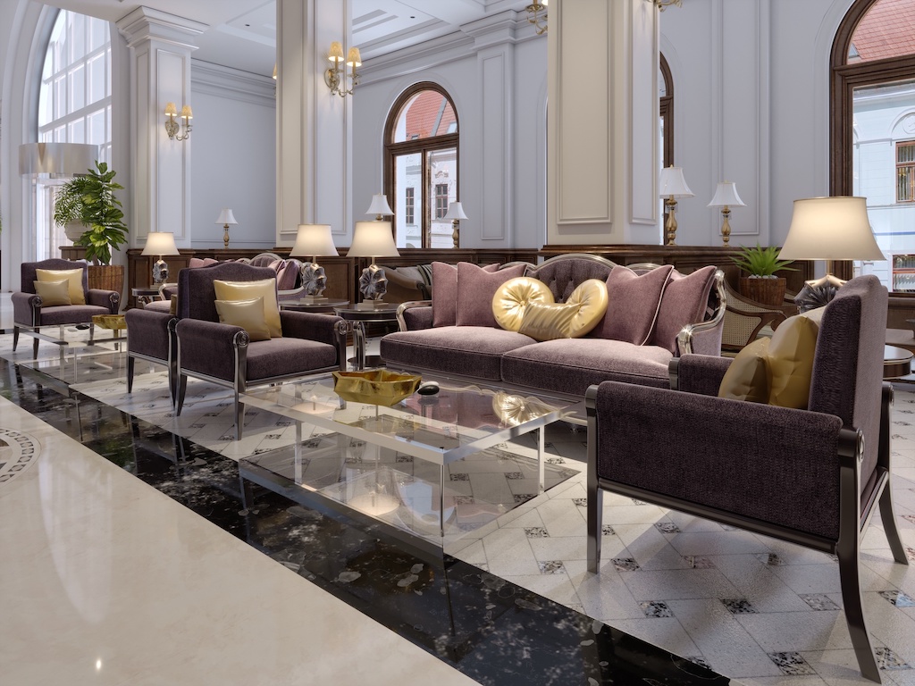 Restaurant im glamour Stil